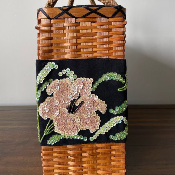 Sequin floral bag (medium) - Picture 3 of 5